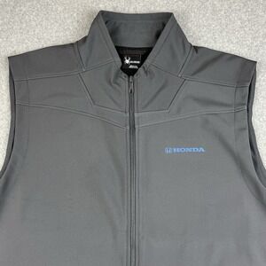 Spyder Vest Men 3XL Gray Honda Company Logo Tech Lightweight Full Zip Jacket NWT